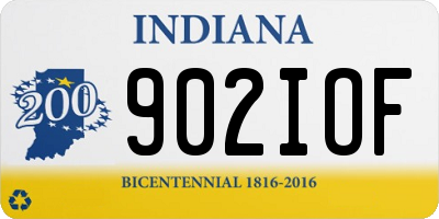 IN license plate 902IOF