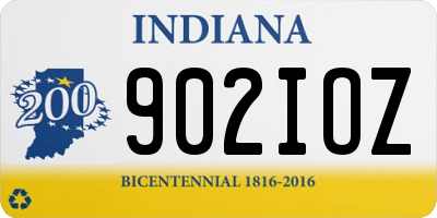 IN license plate 902IOZ