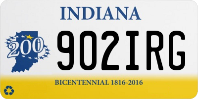 IN license plate 902IRG