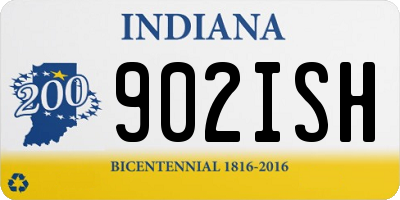 IN license plate 902ISH