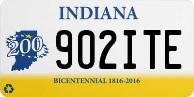 IN license plate 902ITE