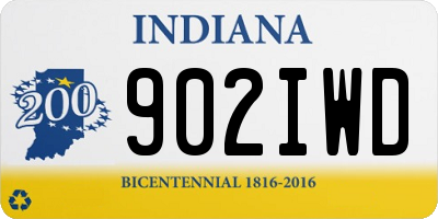 IN license plate 902IWD