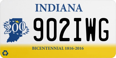 IN license plate 902IWG