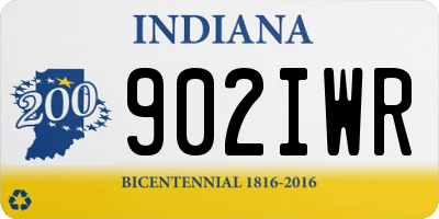 IN license plate 902IWR