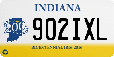 IN license plate 902IXL