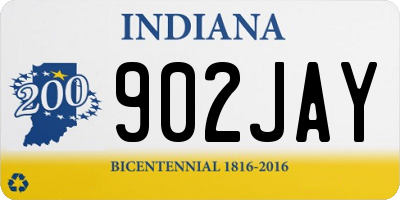 IN license plate 902JAY