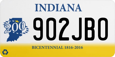 IN license plate 902JBO