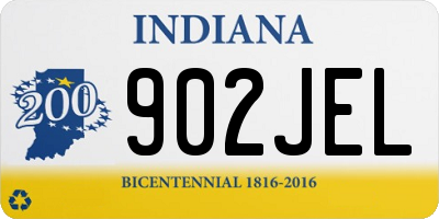 IN license plate 902JEL