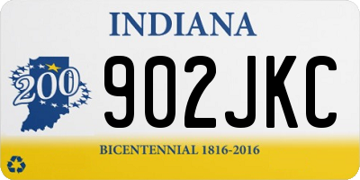 IN license plate 902JKC