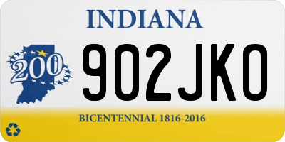 IN license plate 902JKO