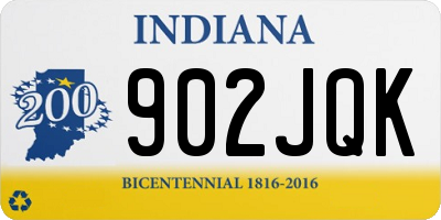 IN license plate 902JQK