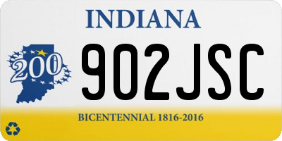 IN license plate 902JSC