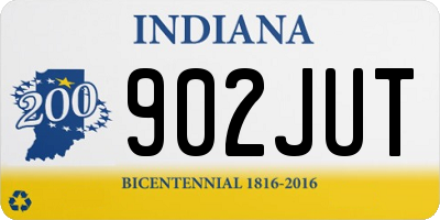 IN license plate 902JUT