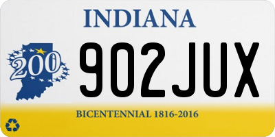 IN license plate 902JUX