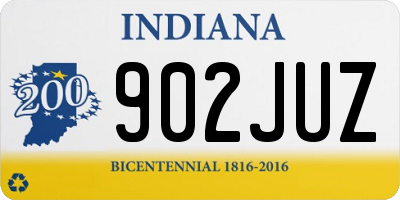 IN license plate 902JUZ