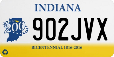 IN license plate 902JVX