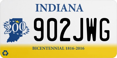 IN license plate 902JWG