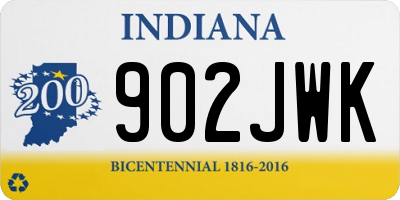 IN license plate 902JWK
