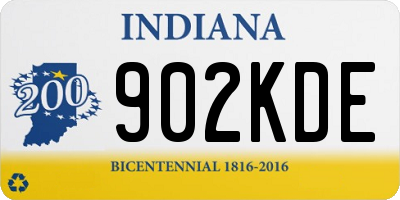 IN license plate 902KDE