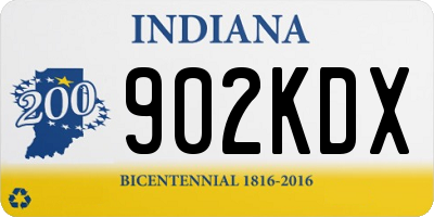 IN license plate 902KDX
