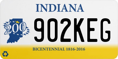 IN license plate 902KEG