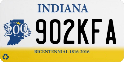 IN license plate 902KFA