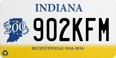 IN license plate 902KFM