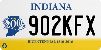 IN license plate 902KFX