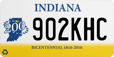 IN license plate 902KHC