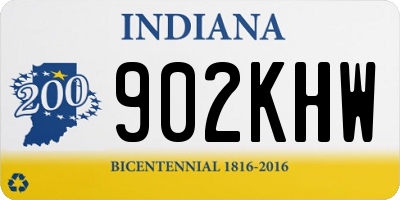 IN license plate 902KHW