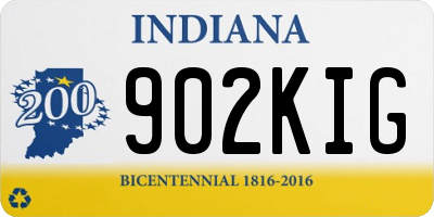 IN license plate 902KIG