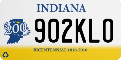 IN license plate 902KLO