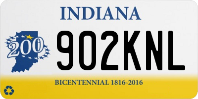 IN license plate 902KNL