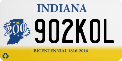 IN license plate 902KOL