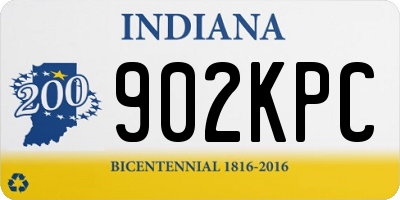 IN license plate 902KPC