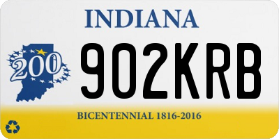 IN license plate 902KRB