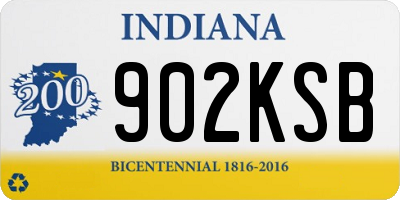 IN license plate 902KSB