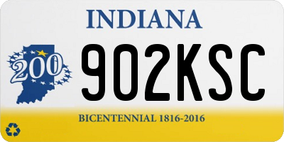 IN license plate 902KSC