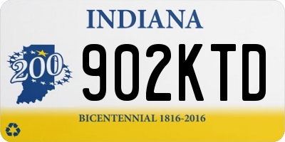 IN license plate 902KTD