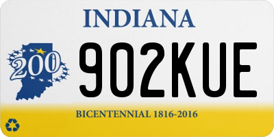 IN license plate 902KUE
