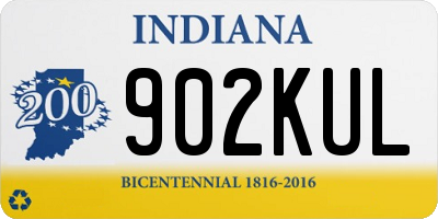 IN license plate 902KUL