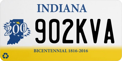 IN license plate 902KVA