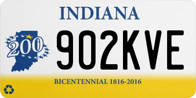 IN license plate 902KVE