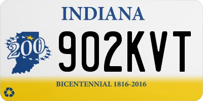 IN license plate 902KVT