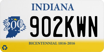 IN license plate 902KWN