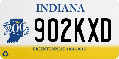 IN license plate 902KXD