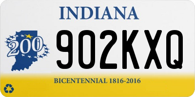 IN license plate 902KXQ