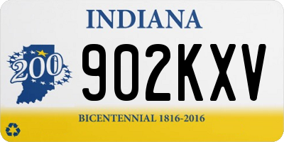 IN license plate 902KXV