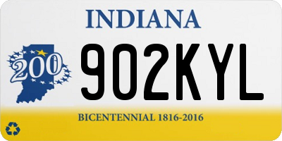 IN license plate 902KYL
