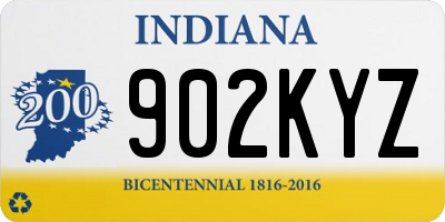 IN license plate 902KYZ